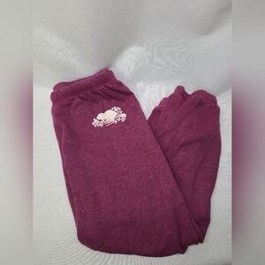 ROOTS burgundy cropped joggers- Size XS women's